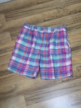 Vtg 90s WOOLRICH Men's 3015 Cotton Madras Plaid Shorts